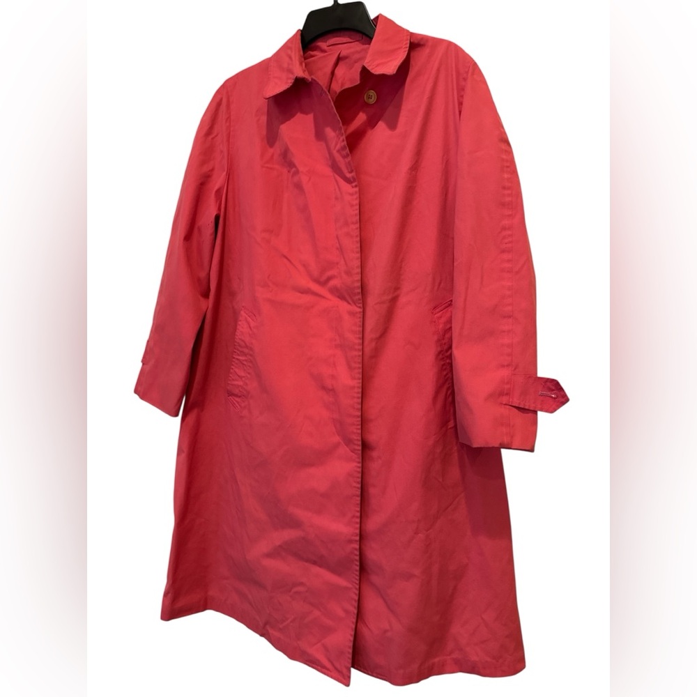 Vintage London Fog Hot Pink Women’s Trench Coat Sz M